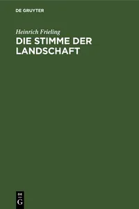 Die Stimme der Landschaft_cover