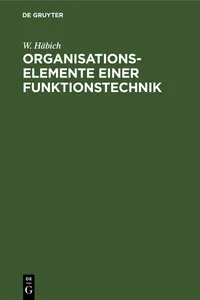 Organisationselemente einer Funktionstechnik_cover