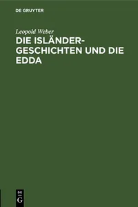 Die Isländer-Geschichten und die Edda_cover