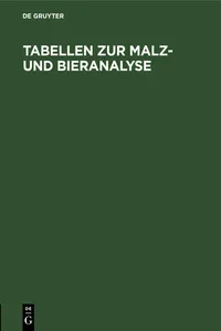 Tabellen zur Malz- und Bieranalyse_cover