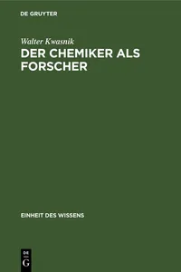 Der Chemiker als Forscher_cover