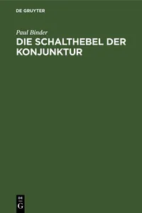 Die Schalthebel der Konjunktur_cover