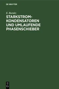 Starkstrom-Kondensatoren und umlaufende Phasenschieber_cover