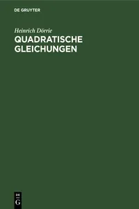 Quadratische Gleichungen_cover