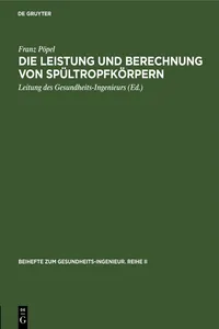 Die Leistung und Berechnung von Spültropfkörpern_cover