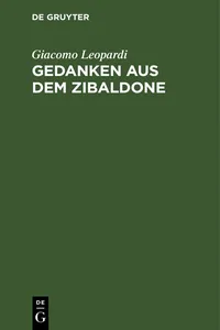 Gedanken aus dem Zibaldone_cover