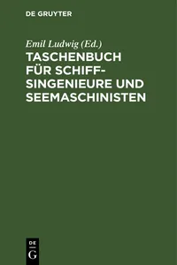 Taschenbuch für Schiffsingenieure und Seemaschinisten_cover