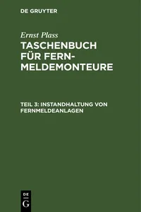 Instandhaltung von Fernmeldeanlagen_cover