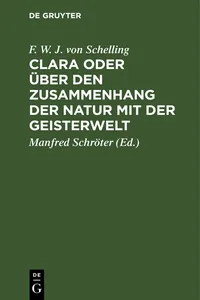 Clara oder über den Zusammenhang der Natur mit der Geisterwelt_cover