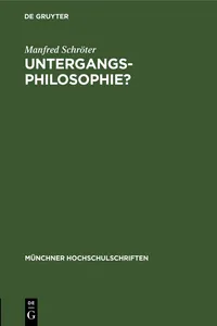 Untergangs-Philosophie?_cover