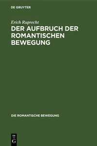 Der Aufbruch der romantischen Bewegung_cover