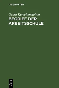 Begriff der Arbeitsschule_cover