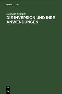 Die Inversion und ihre Anwendungen_cover