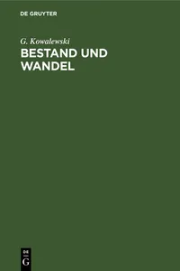 Bestand und Wandel_cover