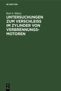 Untersuchungen zum Verschleiss im Zylinder von Verbrennungs-Motoren_cover