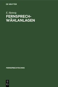 Fernsprech-Wählanlagen_cover