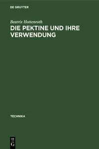 Die Pektine und ihre Verwendung_cover