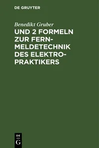 Und 2 Formeln zur Fernmeldetechnik des Elektropraktikers_cover