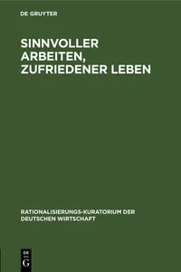 Sinnvoller Arbeiten, zufriedener Leben_cover