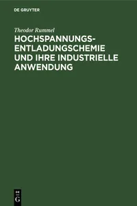 Hochspannungsentladungschemie und ihre industrielle Anwendung_cover