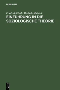 Einführung in die soziologische Theorie_cover