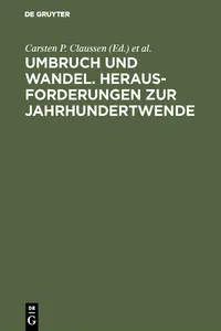 Umbruch und Wandel. Herausforderungen zur Jahrhundertwende_cover