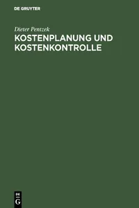 Kostenplanung und Kostenkontrolle_cover