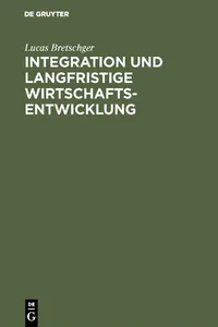 Integration und langfristige Wirtschaftsentwicklung_cover