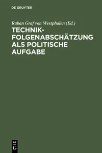 Technikfolgenabschätzung als politische Aufgabe_cover