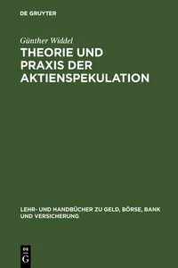 Theorie und Praxis der Aktienspekulation_cover