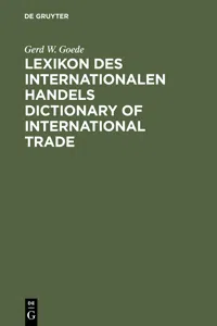 Lexikon des Internationalen Handels – Dictionary of International Trade_cover