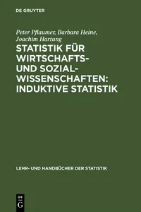 Statistik für Wirtschafts- und Sozialwissenschaften: Induktive Statistik_cover