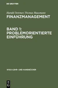 Finanzmanagement, Band 1: Problemorientierte Einführung_cover