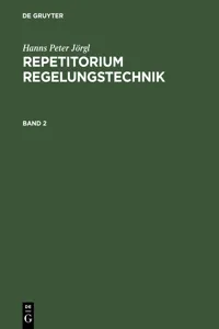Hanns Peter Jörgl: Repetitorium Regelungstechnik. Band 2_cover