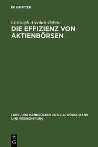 Die Effizienz von Aktienbörsen_cover