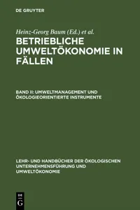 Umweltmanagement und ökologieorientierte Instrumente_cover