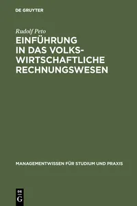 Einführung in das volkswirtschaftliche Rechnungswesen_cover