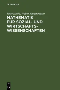 Mathematik für Sozial- und Wirtschaftswissenschaften_cover