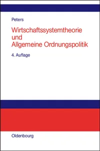 Wirtschaftssystemtheorie und Allgemeine Ordnungspolitik_cover