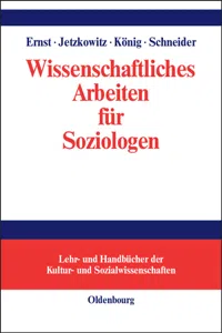 Wissenschaftliches Arbeiten für Soziologen_cover