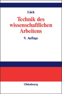 Technik des wissenschaftlichen Arbeitens_cover