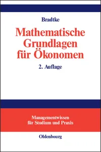 Mathematische Grundlagen für Ökonomen_cover