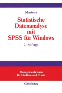 Statistische Datenanalyse mit SPSS für Windows_cover