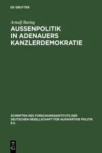 Außenpolitik in Adenauers Kanzlerdemokratie_cover