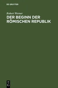 Der Beginn der Römischen Republik_cover