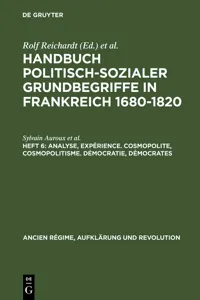 Analyse, Expérience. Cosmopolite, Cosmopolitisme. Démocratie, Démocrates_cover