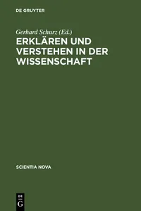 Erklären und Verstehen in der Wissenschaft_cover