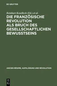 Die Französische Revolution als Bruch des gesellschaftlichen Bewußtseins_cover