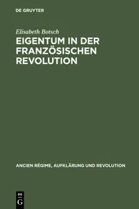 Eigentum in der Französischen Revolution_cover