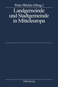 Landgemeinde und Stadtgemeinde in Mitteleuropa_cover